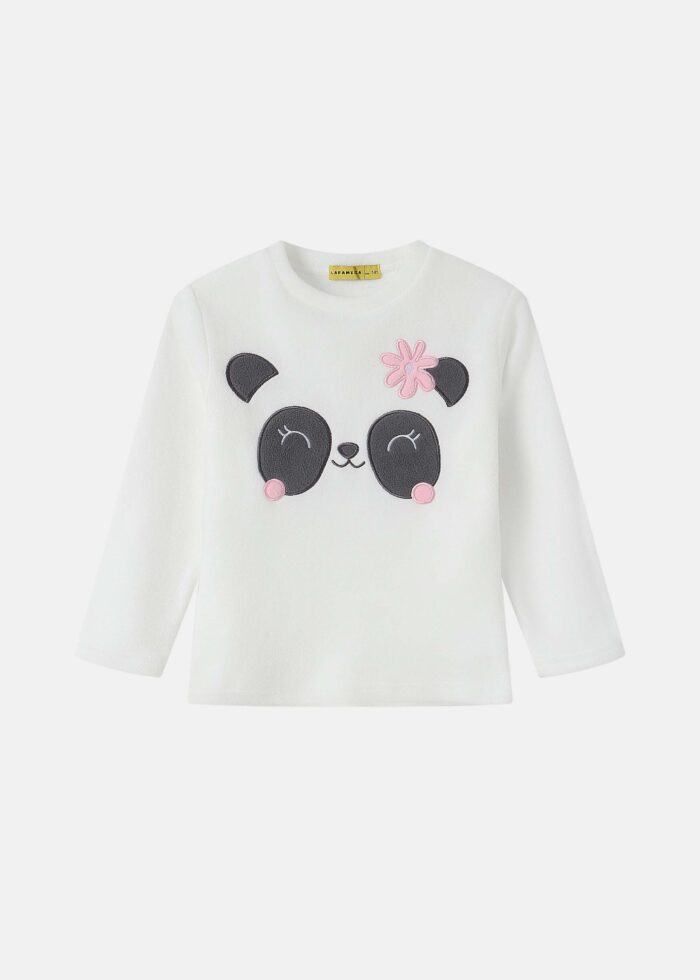 ⁦Kids Girl Panda Design Two-Pieces Pajama⁩ - الصورة ⁦2⁩