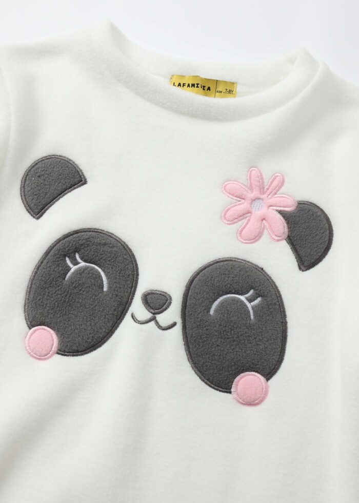 ⁦Kids Girl Panda Design Two-Pieces Pajama⁩ - الصورة ⁦4⁩