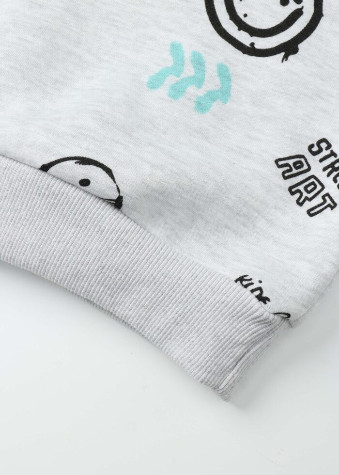 ⁦Baby Boy Drawings Printed Hoodie⁩ - الصورة ⁦3⁩