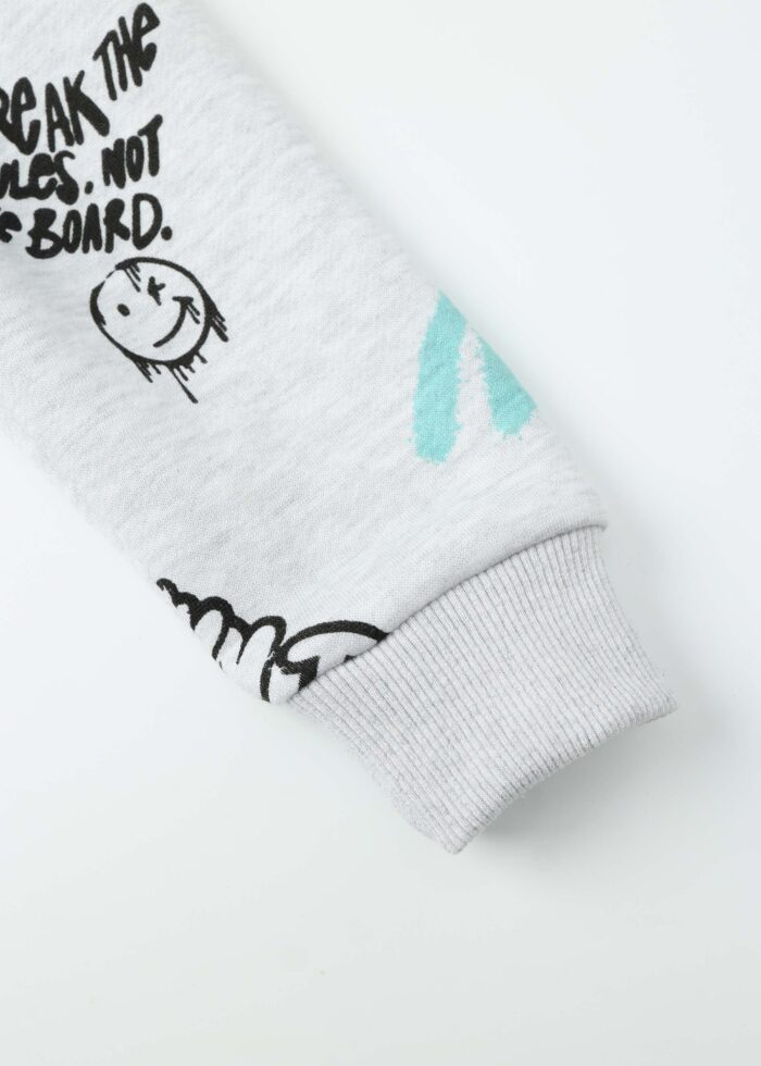 ⁦Baby Boy Drawings Printed Hoodie⁩ - الصورة ⁦4⁩