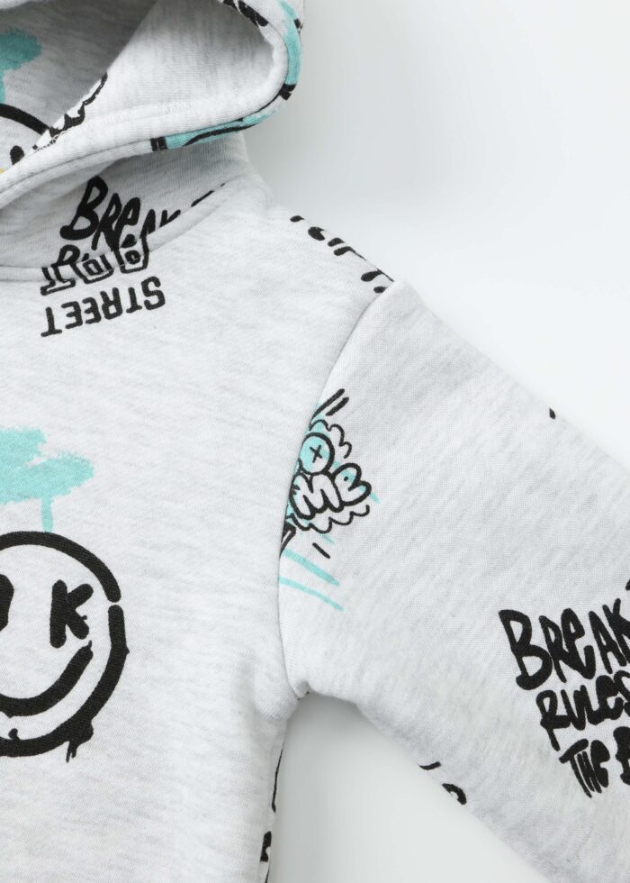 ⁦Baby Boy Drawings Printed Hoodie⁩ - الصورة ⁦5⁩