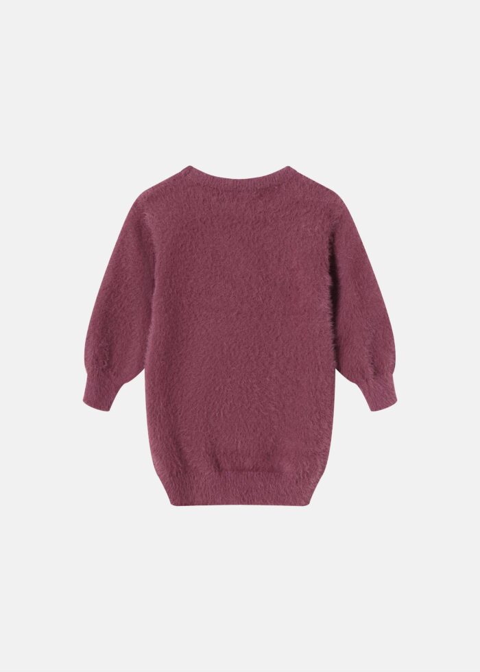Baby Girl Hairy-Knitted Short Dress - Image 7