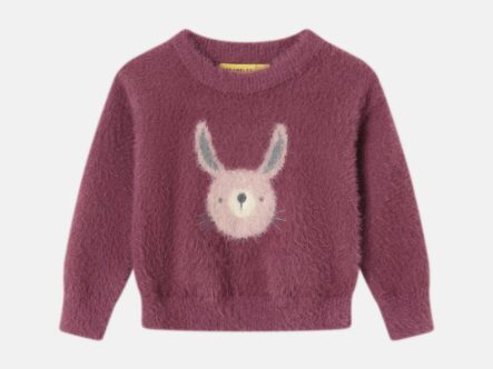 بلوزة أطفال بيبي بناتي بطباعة أرنب