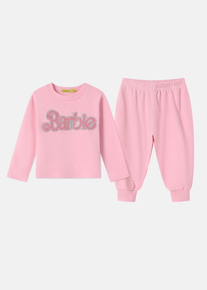 ⁦Baby Girl "Barbie" Two-Pieces Pajama⁩ - الصورة ⁦1⁩
