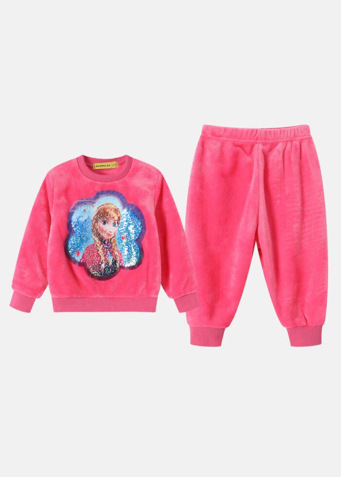 ⁦Baby Girl "Elsa & Anna" Two-Pieces Pajama⁩ - الصورة ⁦1⁩