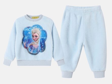 بيجامة أطفال بيبي بناتي قطعتين "Elsa & Anna"