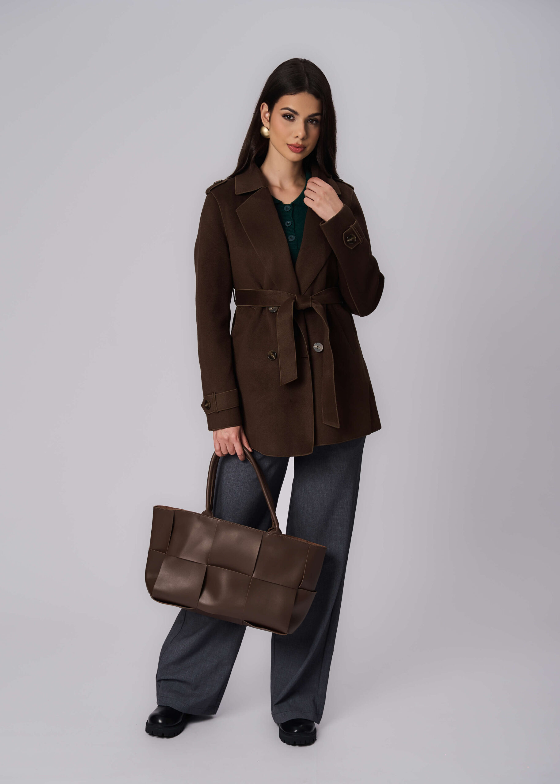 6225203009016-x جاكيت نسائي جوخ صوفي سادة - الصورة 1