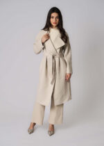 Women Wool Broadcloth Plain Coat