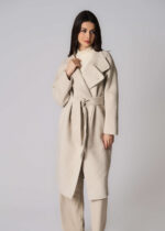 Women Wool Broadcloth Plain Coat - Image 3