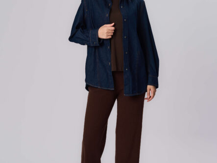 Women Denim Plain Shirt