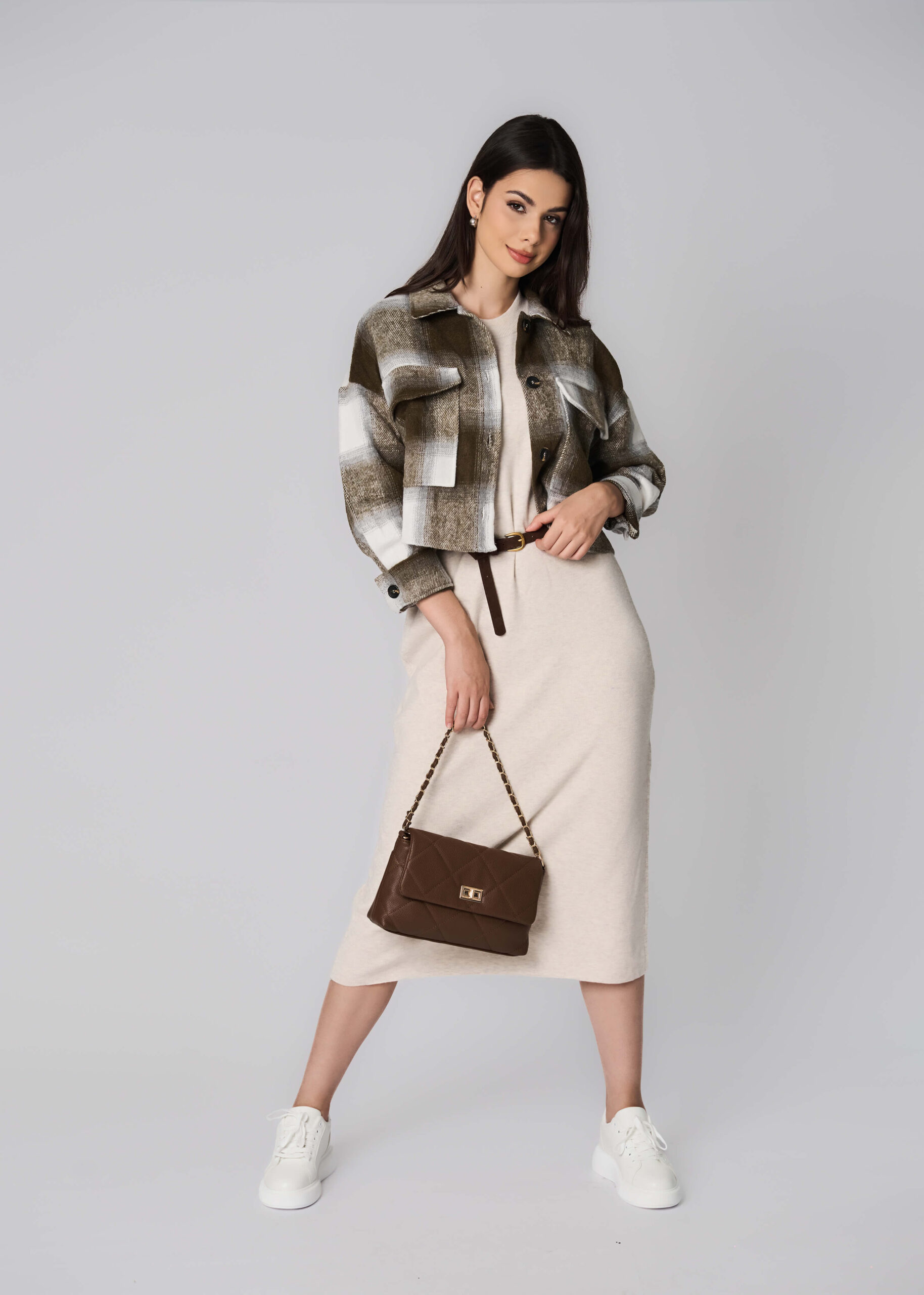 6225204017223-x Women Plaid Shirt - Image 1