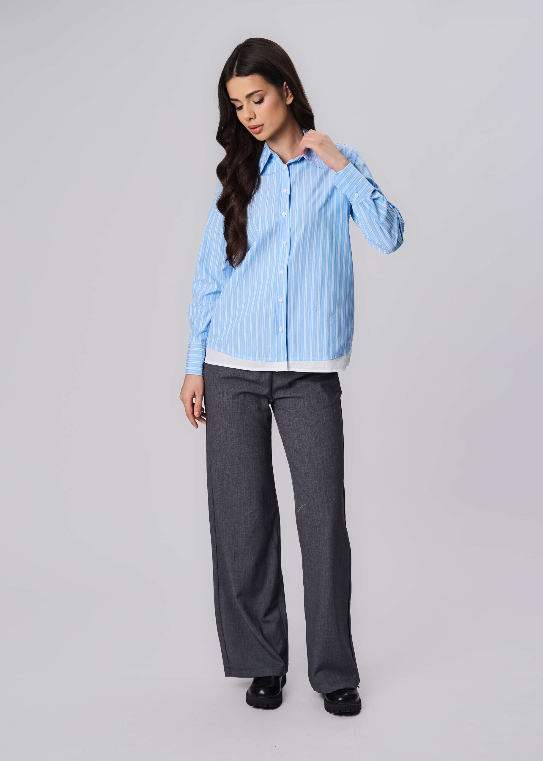 6225204017405-x قميص نسائي مخطط - الصورة 1