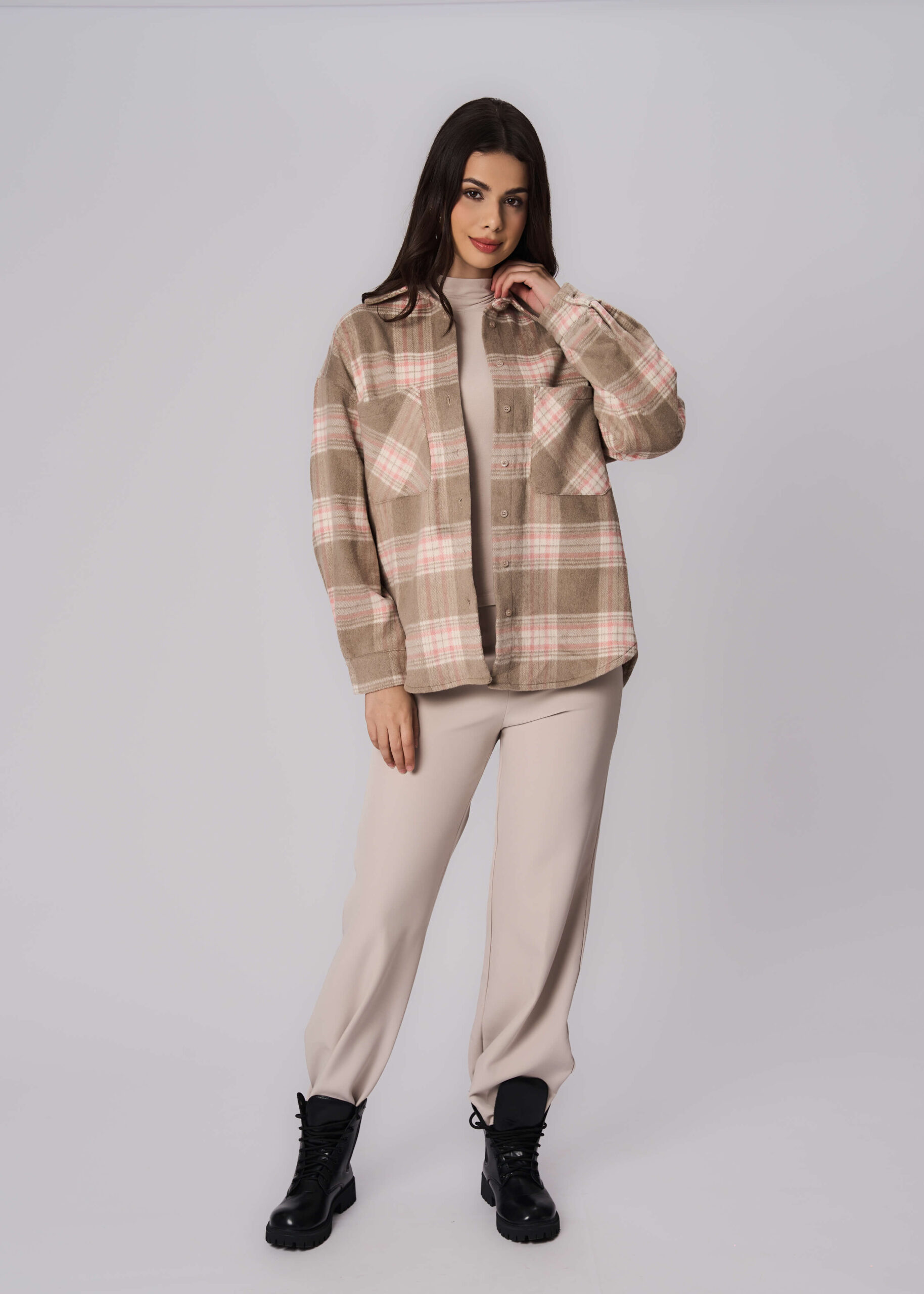 6225204018894-x Women Plaid Shirt - Image 1