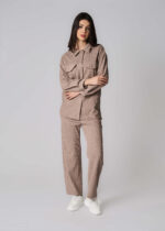 جاكيت نسائي بنسيج مخطط