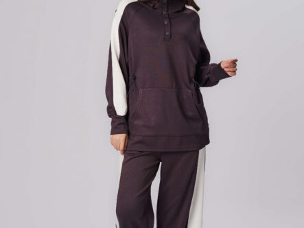 Women Color-Block Scuba Fabric Trouser