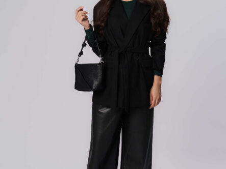 Women Leather Flow Trouser