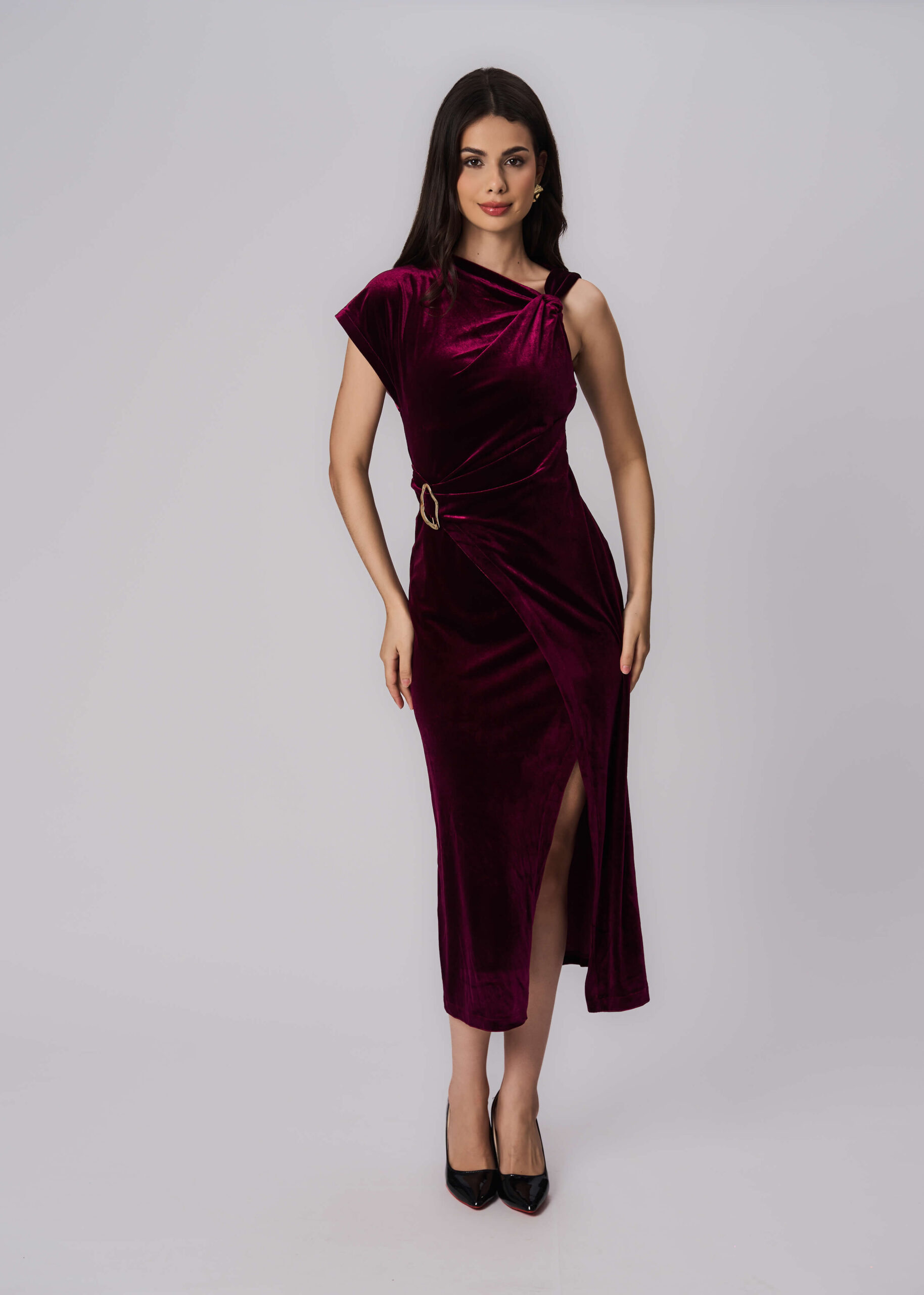 6225209002457-x فستان نسائي طويل مخمل - الصورة 1