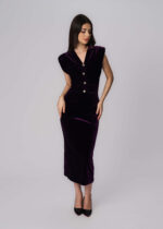 Women Velvet Midi Dress