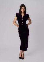 Women Velvet Midi Dress - Image 2