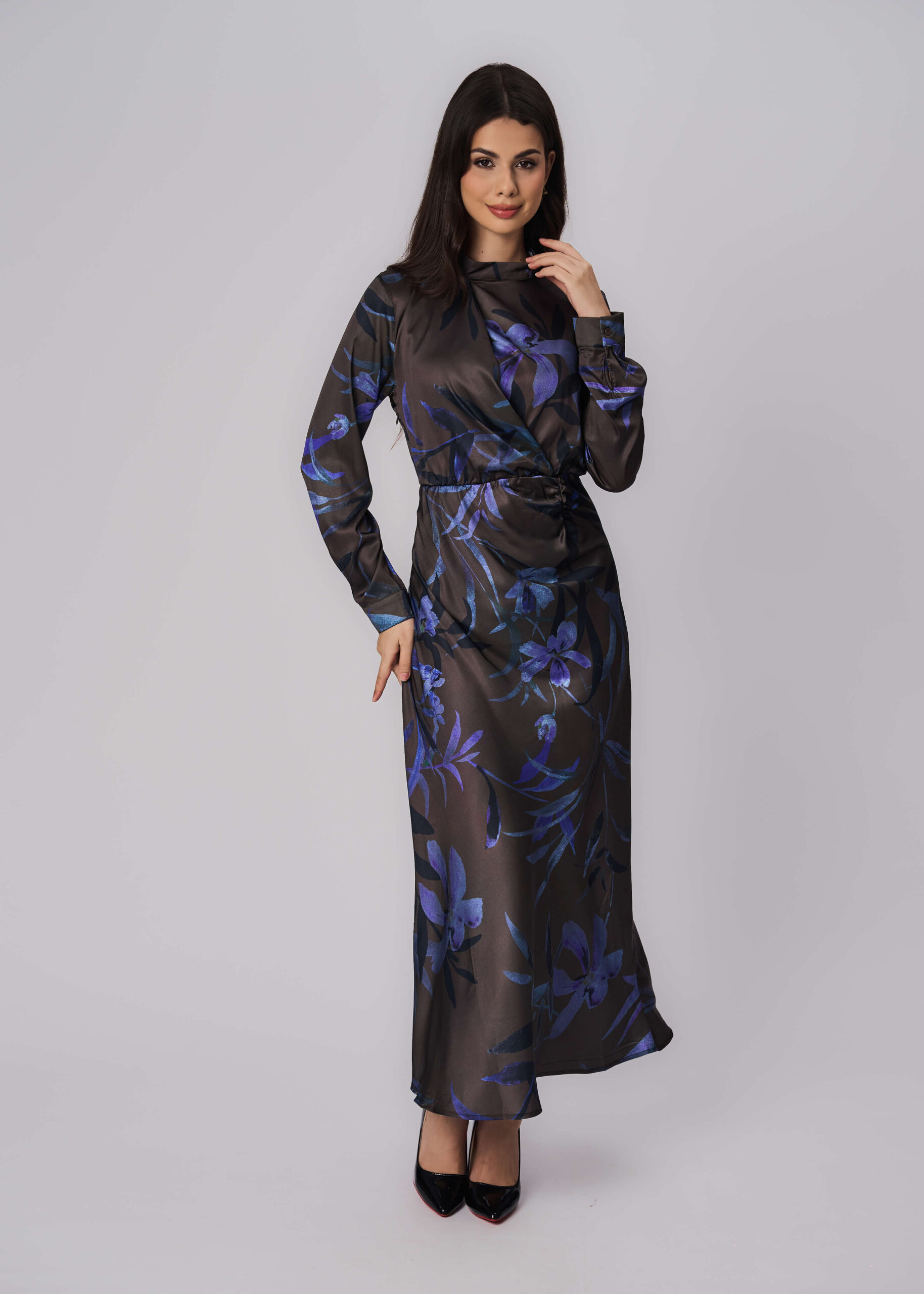 6225209003324-x Women Printed Long Dress - Image 1