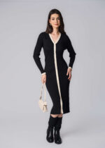 Women Knitted Fabric Long Dress