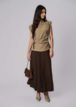 Women Pleated Long Skirt
