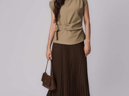 Women Pleated Long Skirt