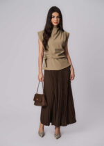 Women Pleated Long Skirt - Image 2