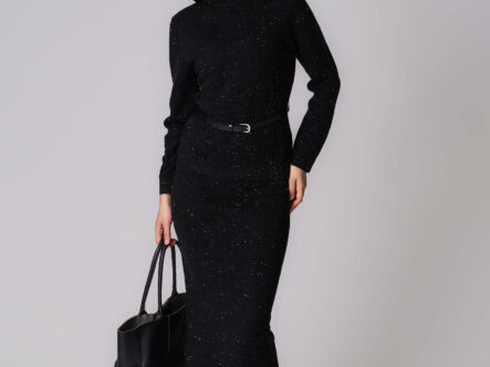 Women Dotted Fabric Long Skirt