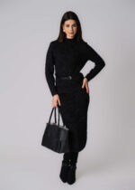 Women Dotted Fabric Long Skirt - Image 2