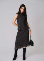 Women Striped Fabric Skirt