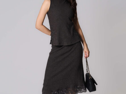 Women Striped Fabric Skirt