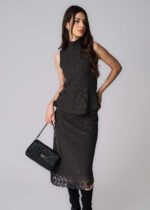 Women Striped Fabric Skirt - Image 2