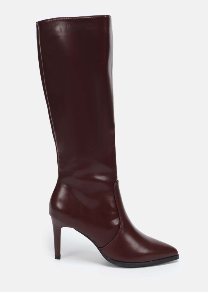⁦Women Leather Knee-High Boots⁩ - الصورة ⁦1⁩