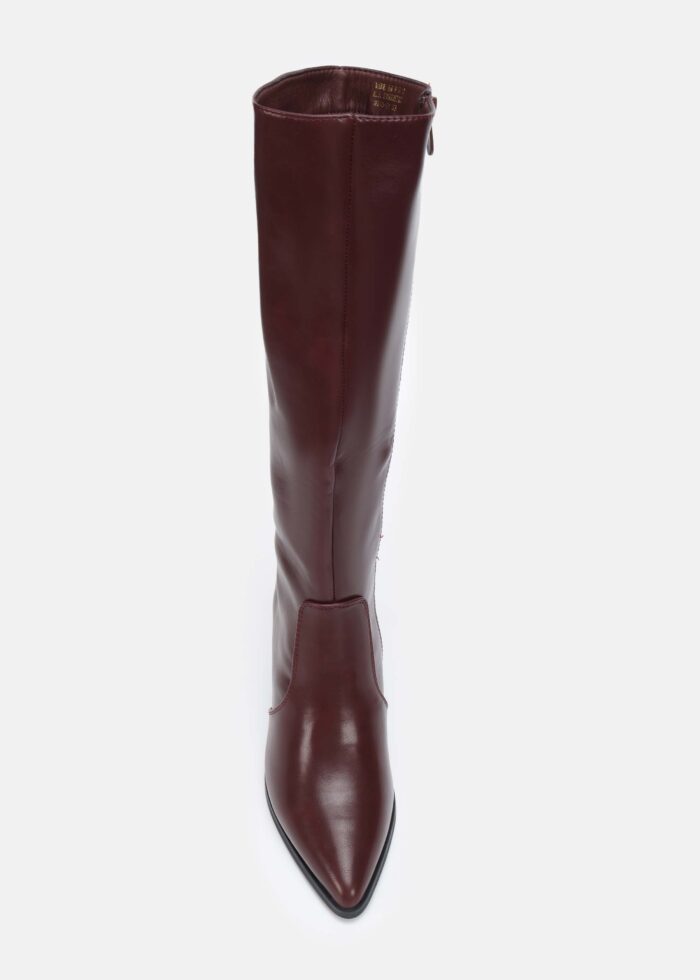 ⁦Women Leather Knee-High Boots⁩ - الصورة ⁦3⁩