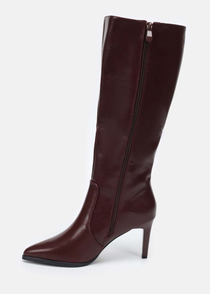 ⁦Women Leather Knee-High Boots⁩ - الصورة ⁦5⁩