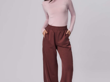 Women Plain High-Neck Blouse