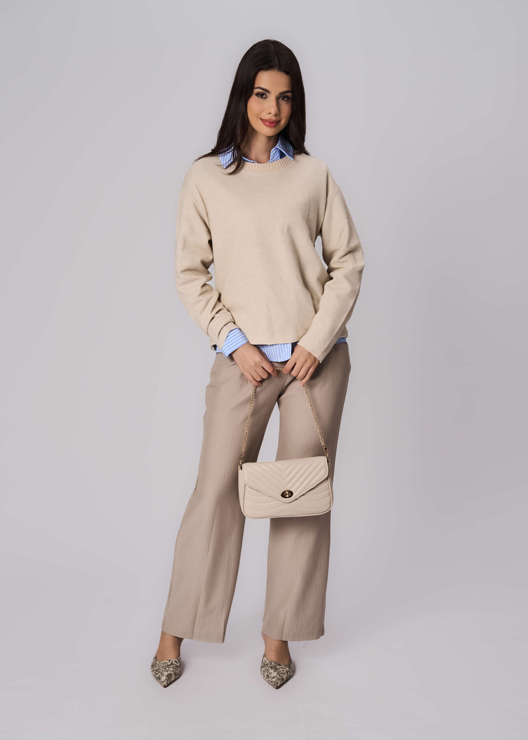 6225216006203-x Women Striped Fabric Blouse - Image 1