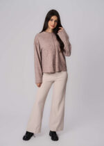 بلوزة نسائي بنسيج محبوك