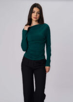 ⁦بلوزة نسائي بتصميم ثنيات⁩ - الصورة ⁦2⁩