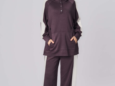 Women Color-Block Scuba Fabric Hoodie