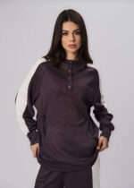 Women Color-Block Scuba Fabric Hoodie - Image 2