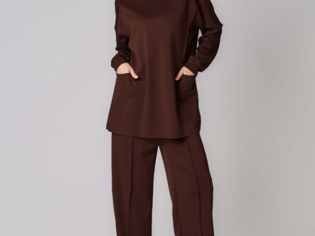 Women Plain Scuba Fabric Long Blouse