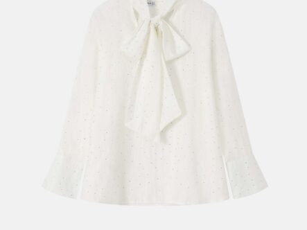 Women Strass Decor Blouse