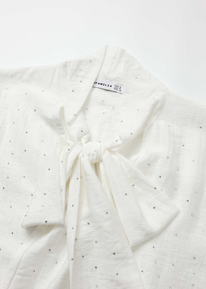 Women Strass Decor Blouse - Image 2