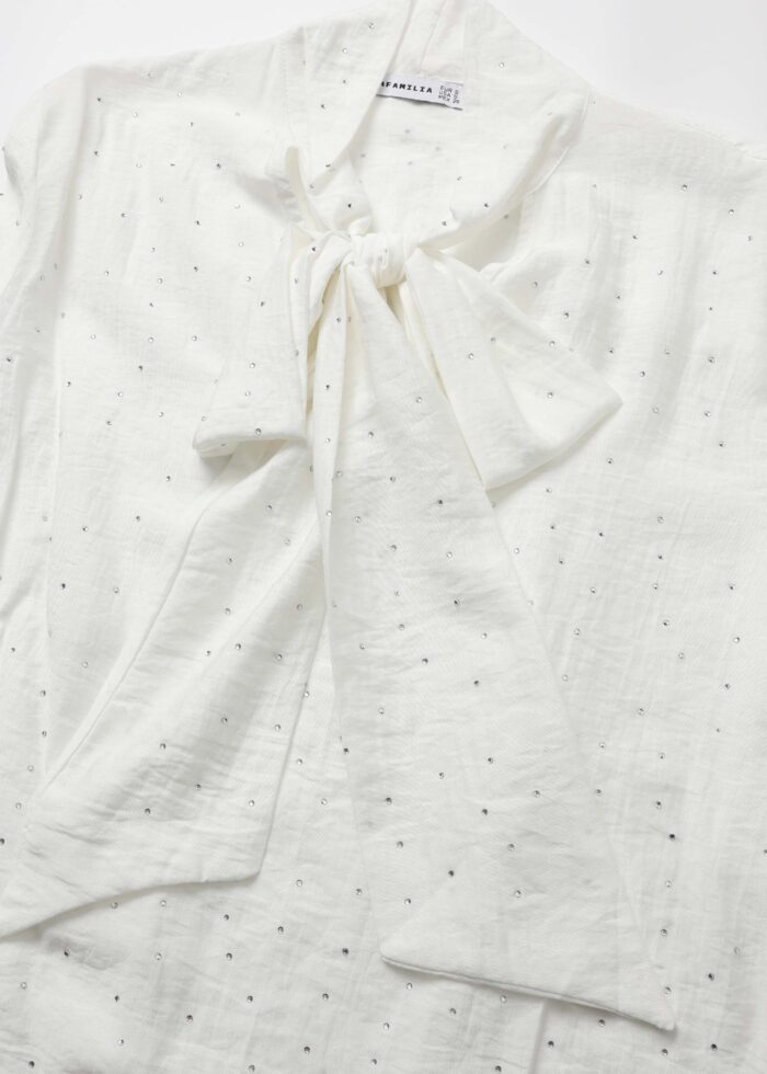 Women Strass Decor Blouse - Image 3