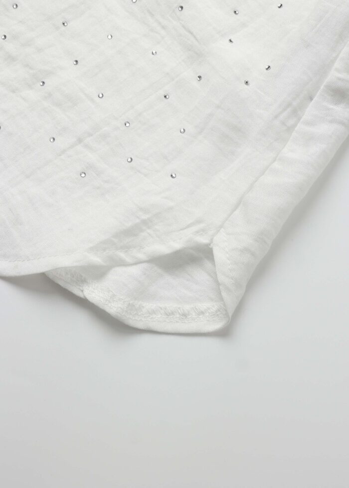 Women Strass Decor Blouse - Image 4