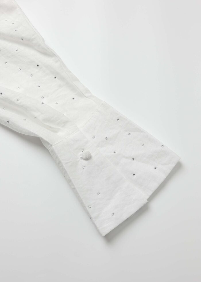 Women Strass Decor Blouse - Image 5