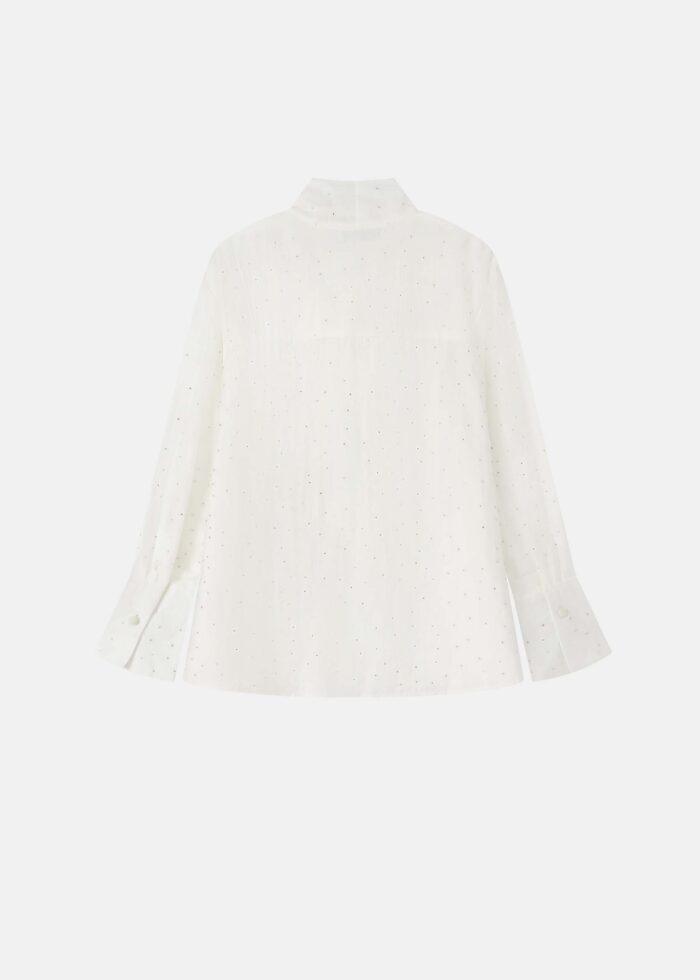 Women Strass Decor Blouse - Image 6