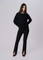 Women Strass Decor Blouse